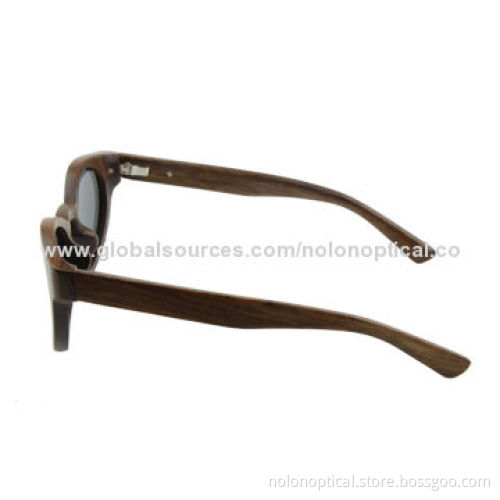 Wholesale Sandalwood Sunglasses with polarized UV400 production lens, OEM/ODM available